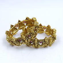 Antique Gold Plated Bangles/Kada 18982-1