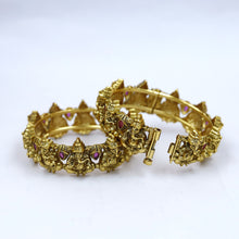 Antique Gold Plated Bangles/Kada 18982-1