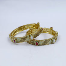 Antique Gold Finish Bangles/Kada 12059-28