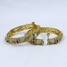 Antique Gold Finish Bangles/Kada 12059-28