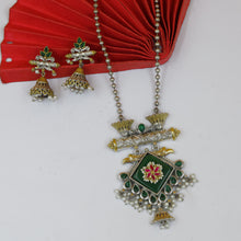 Heavy Oxidized Pendant Set 18558-28