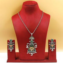 Heavy Oxidized Pendant Set 18557-28