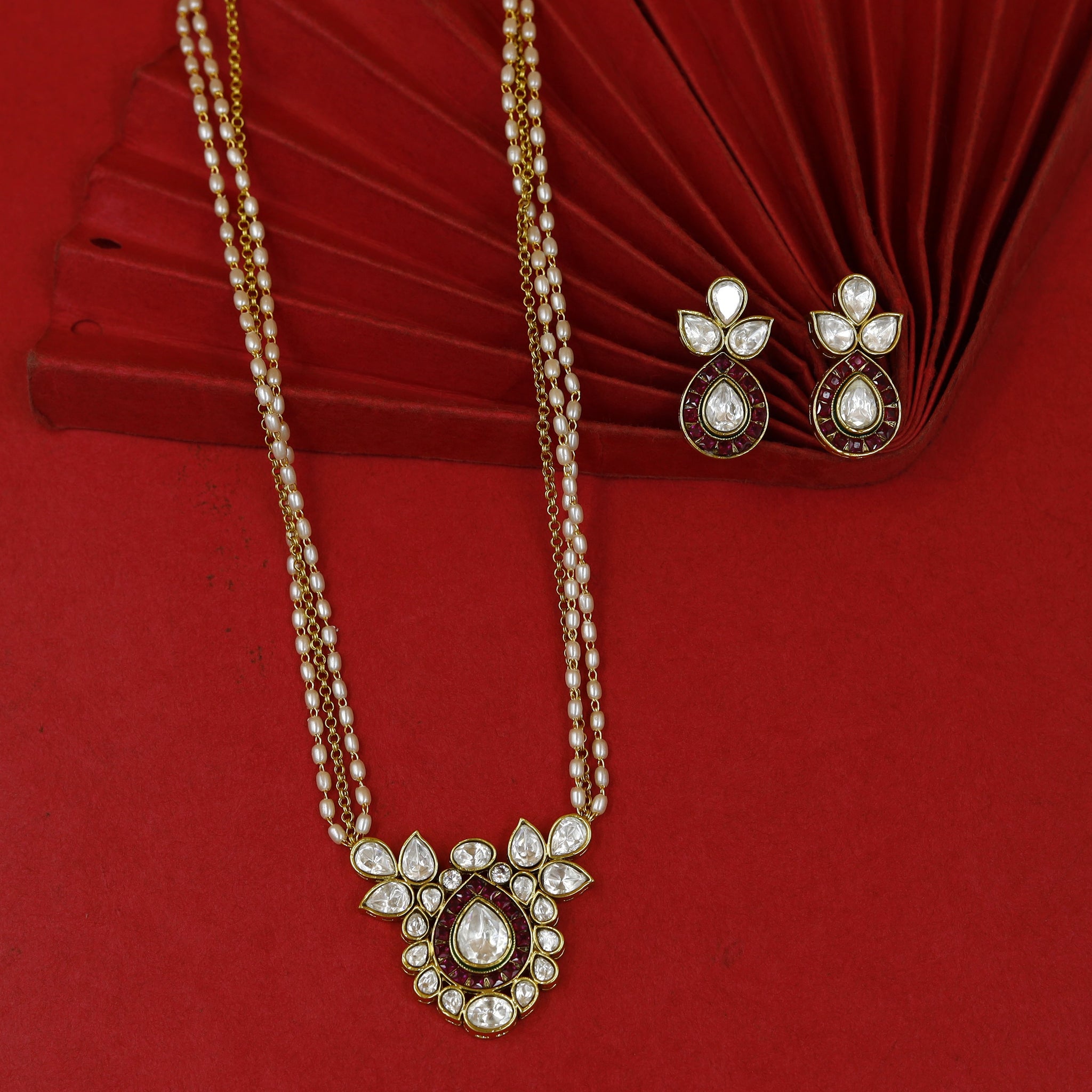 Light Polki Pendant Set 18233-21