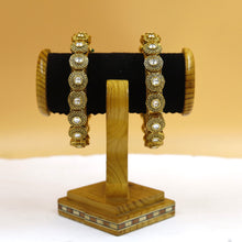 Antique Gold Pachheli Kundan Bangles/Kada 18799-28
