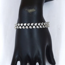 Silver Plated Zircon/AD Bracelet 13198-0027