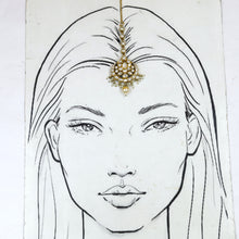 Antique Gold Finish Maang Tikka 18348-28