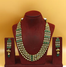 Green Polki Necklace Set 10370-5943