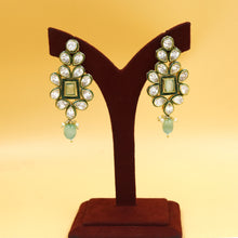 Mint Green Polki Necklace Set 19717-7330