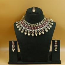 Polki Necklace Set 12555-9041