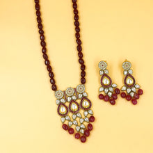 Ruby Polki Pendant Set 14517-1785