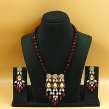 Ruby Polki Pendant Set 14517-1785