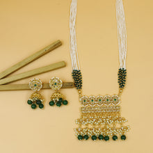 Green Polki Pendant Set 14548-1637