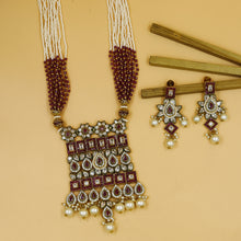 Ruby Polki Pendant Set