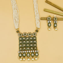 Green Polki Pendant Set 10378-5963