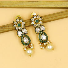 Green Polki Pendant Set 10378-5963