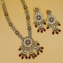 Long Neck Polki Necklace Set 5760-21