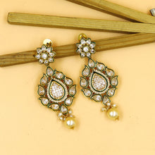 Polki Long Necklace Set 17471-4645