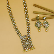 Polki Long Necklace Set 17471-4645