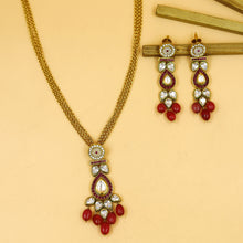 Ruby Polki Pendant Set  4779-8844