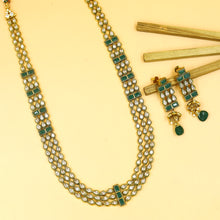 Green Polki Necklace Set  13760-0831