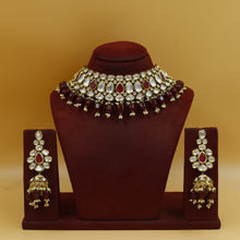 Ruby Kundan Choker Set  13963-1054