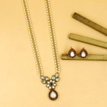 Stylish Light Weight Polki Pendant Set 17720-21