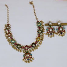 Sabya Inspired Round Neck Kundan Necklace Set 19093-87