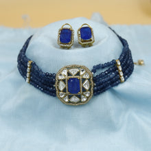 Moissanite Choker Kundan Necklace Set 19077-87