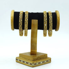 Antique Gold Finish Bangles/Kada 12049-28