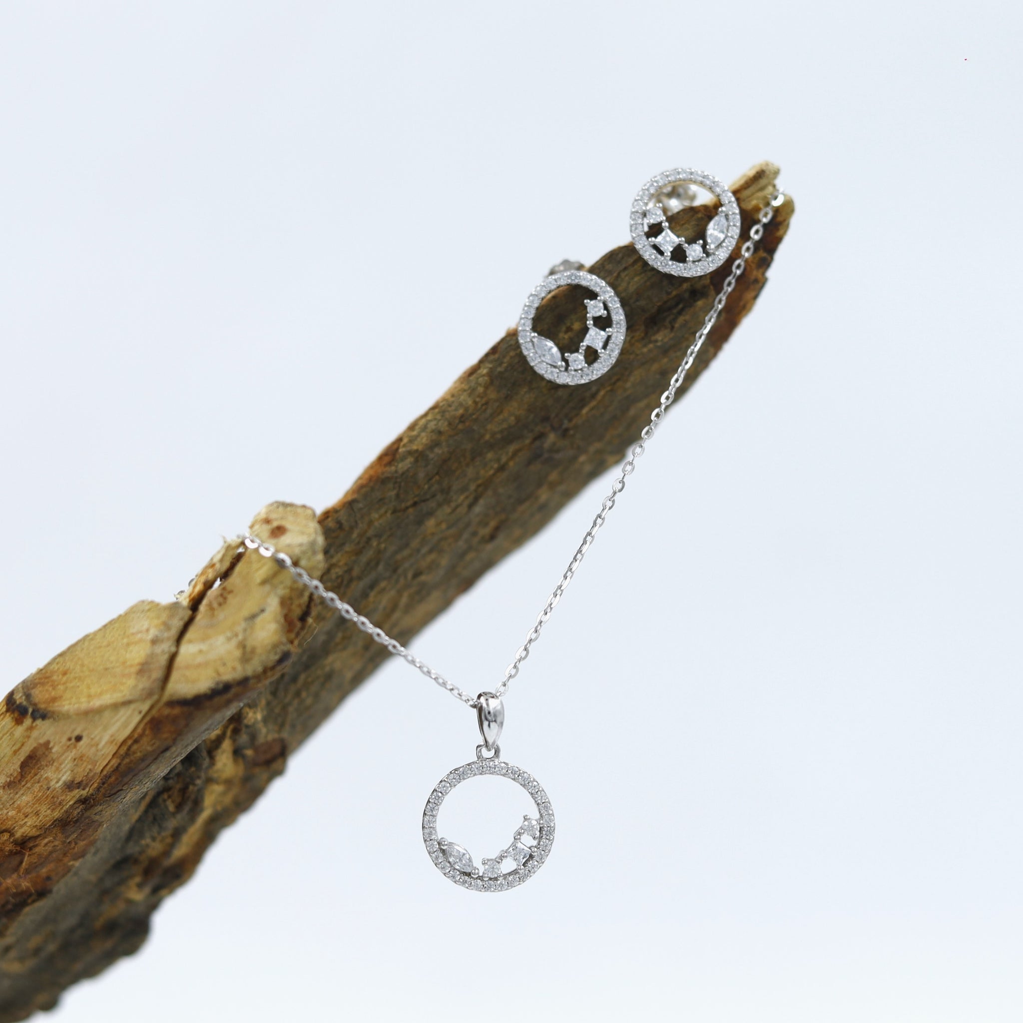 Pure 925 Hallmarked Pendant Set 8011-22