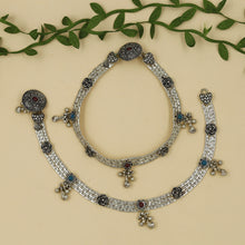 Ruby Green Silver Payal 6051-1117