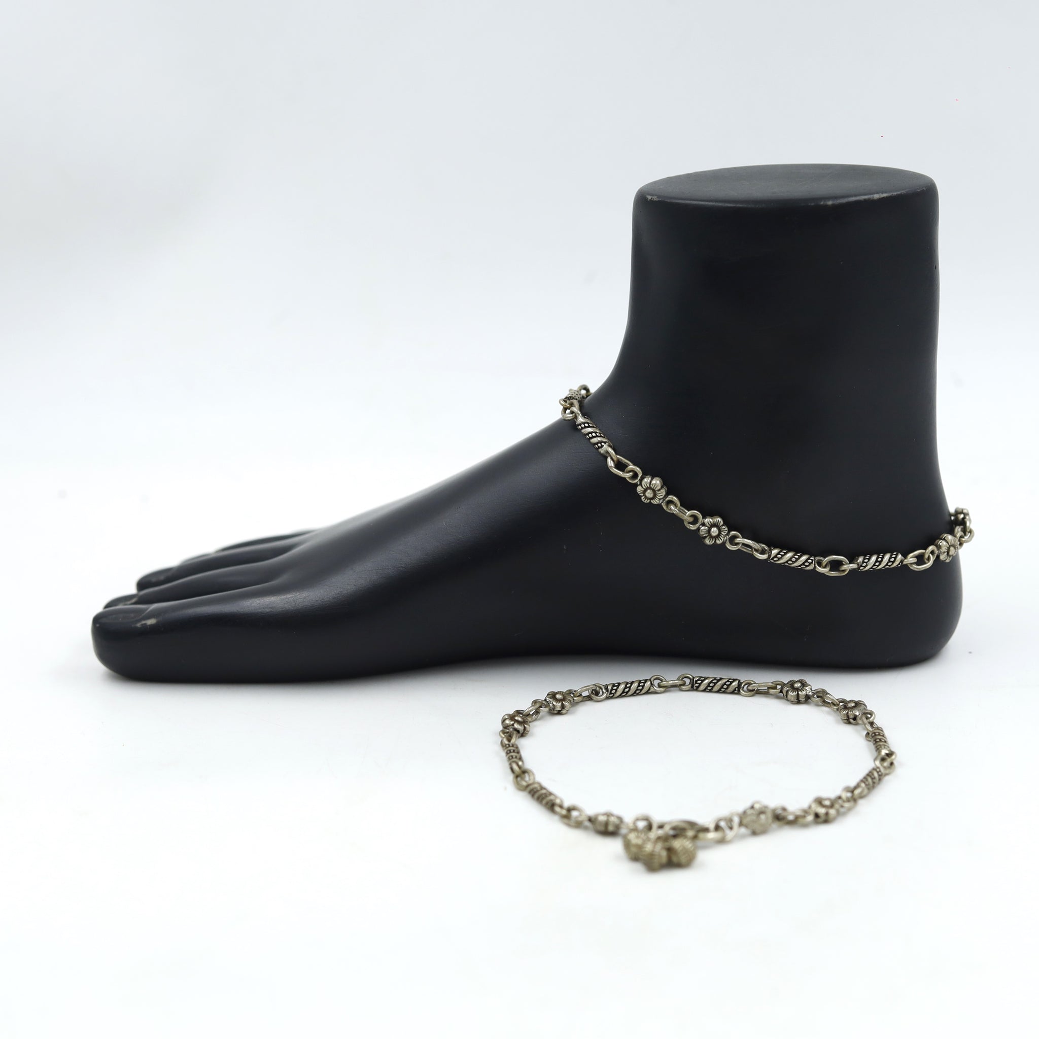 Pure 925 Hallmarked Silver Anklet 11668-7797