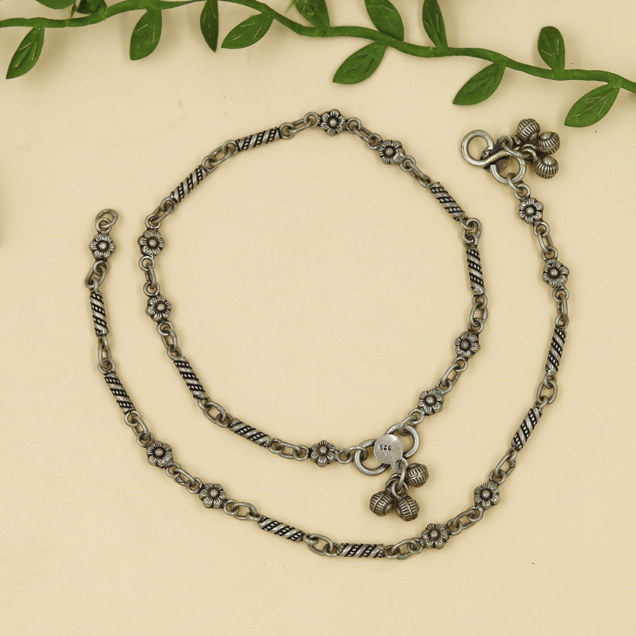 Pure 925 Hallmarked Silver Anklet 11668-7797