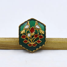 Sabyasachi Inspired Moissanite Kundan Ring 16828-87