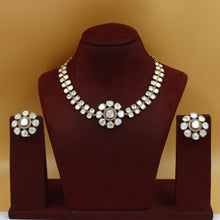 Moissanite Choker Kundan Necklace Set 19079-87