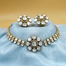 Moissanite Choker Kundan Necklace Set 19079-87