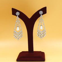 Danglers Pearl Zircon/AD Earring 19133-31