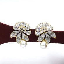 Light Pearl Zircon/AD Earring 19128-31