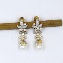 Light Pearl Zircon/AD Earring 19129-31