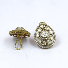 Moissanite Tops/Studs Kundan Earring 19110-87