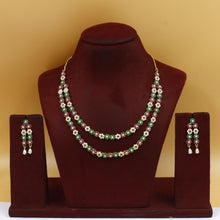 Round Neck Jadau Necklace Set 19224-48