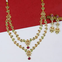 Round Neck Jadau Necklace Set 19226-48
