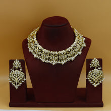 Round Neck Jadau Necklace Set 19227-48
