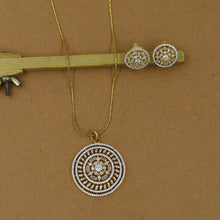 Medium Size Zircon/AD Pendant Set 17477-31