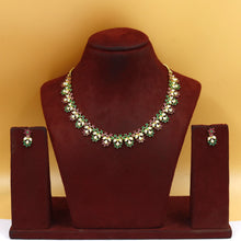Round Neck Jadau Necklace Set 19205-48