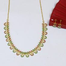 Round Neck Jadau Necklace Set 19205-48