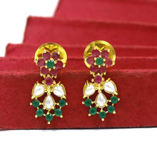 Round Neck Jadau Necklace Set 19205-48