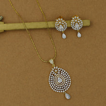 Medium Size Zircon/AD Pendant Set 17475-31