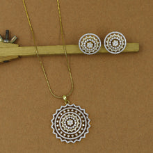 Medium Size Zircon/AD Pendant Set 17476-31