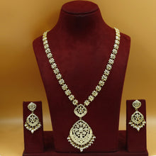Long Neck Jadau Necklace Set 19233-48
